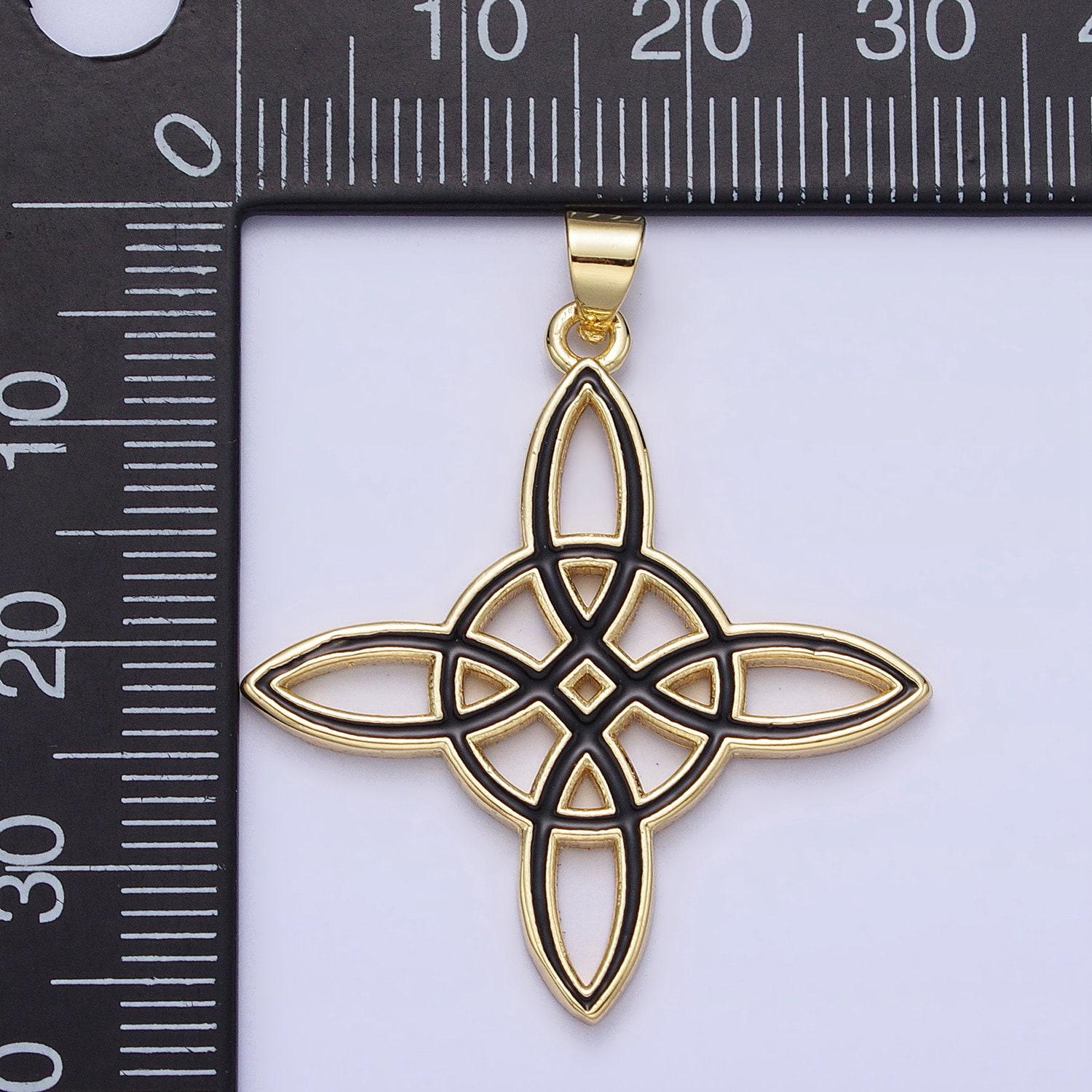 Enamel celtic knot pendant charms cross irish charm for necklace component aa147 aa148