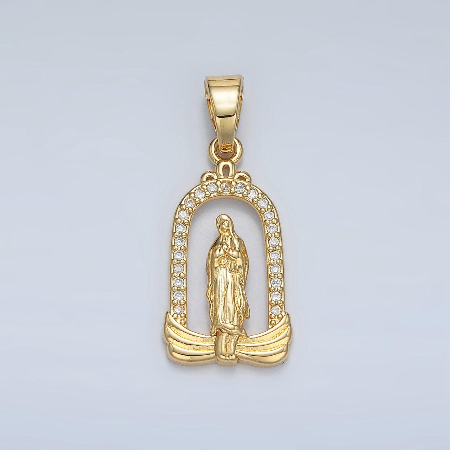 Small virgin mother mary miraculous medal gold fill oval pendant charm 9x8mm religious charm oval medallion healing prayer catholic charm