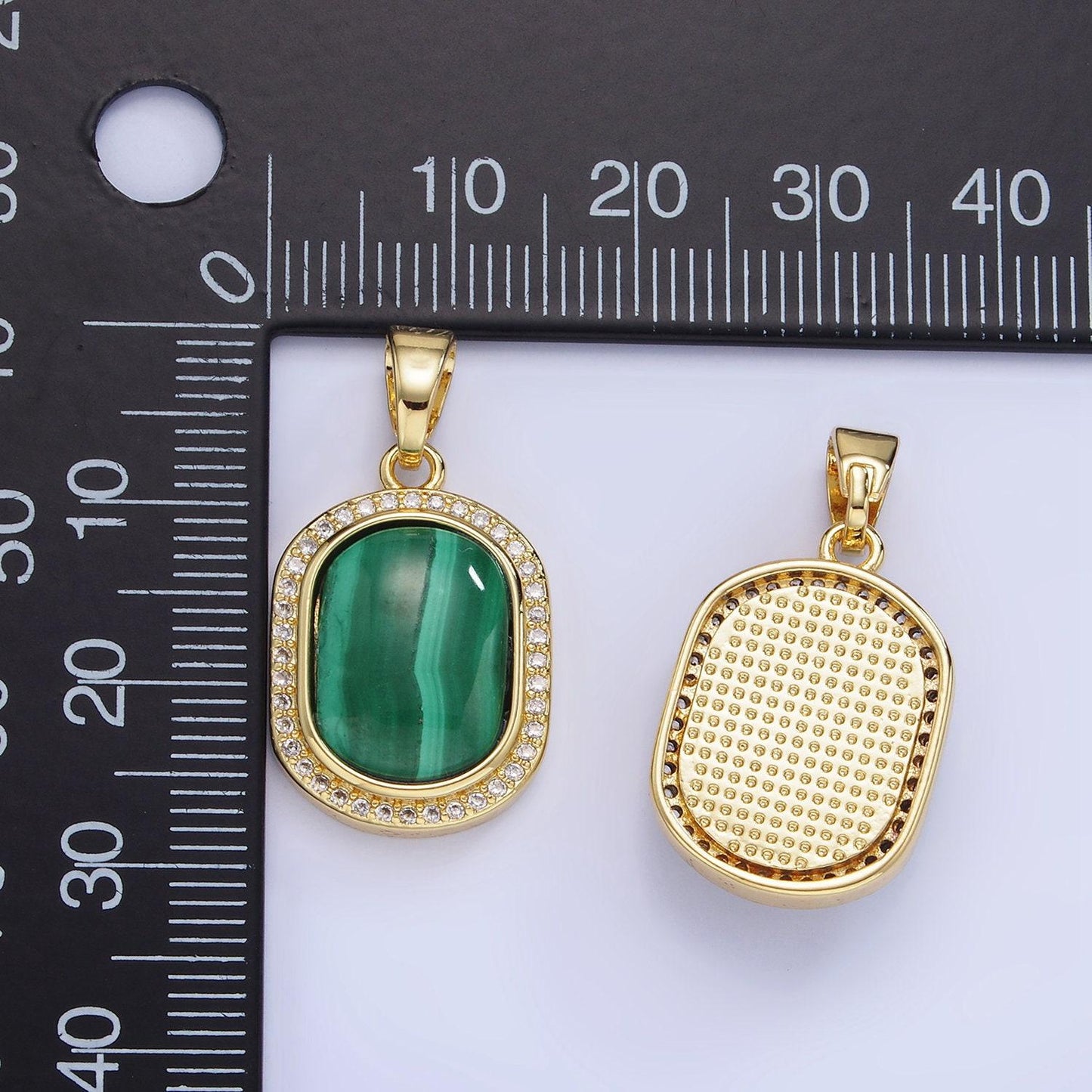 Dainty malachite 14k gold filled charm pendant minimalist jewelry charm for bracelet may birthstone charm gift for her aa1236