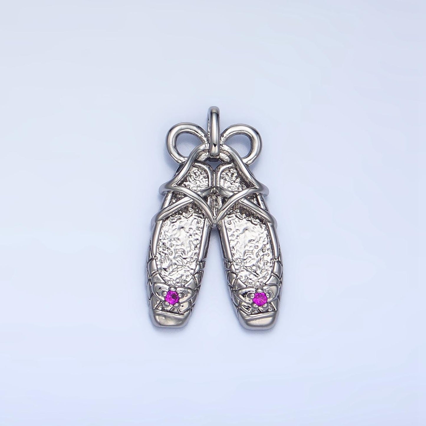 Dainty ballerina shoes dangle charm minimalist jewelry making gift for ballet girls pendant aa118