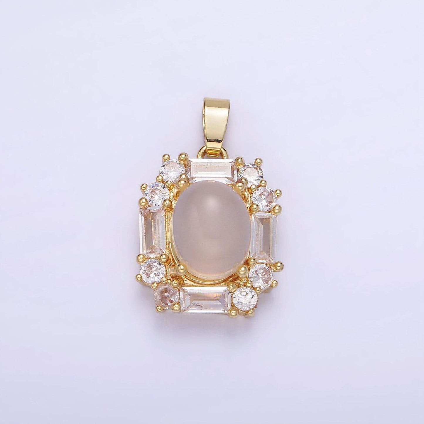 14k gold filled 23mm cz rectangle pendant | aa-1181