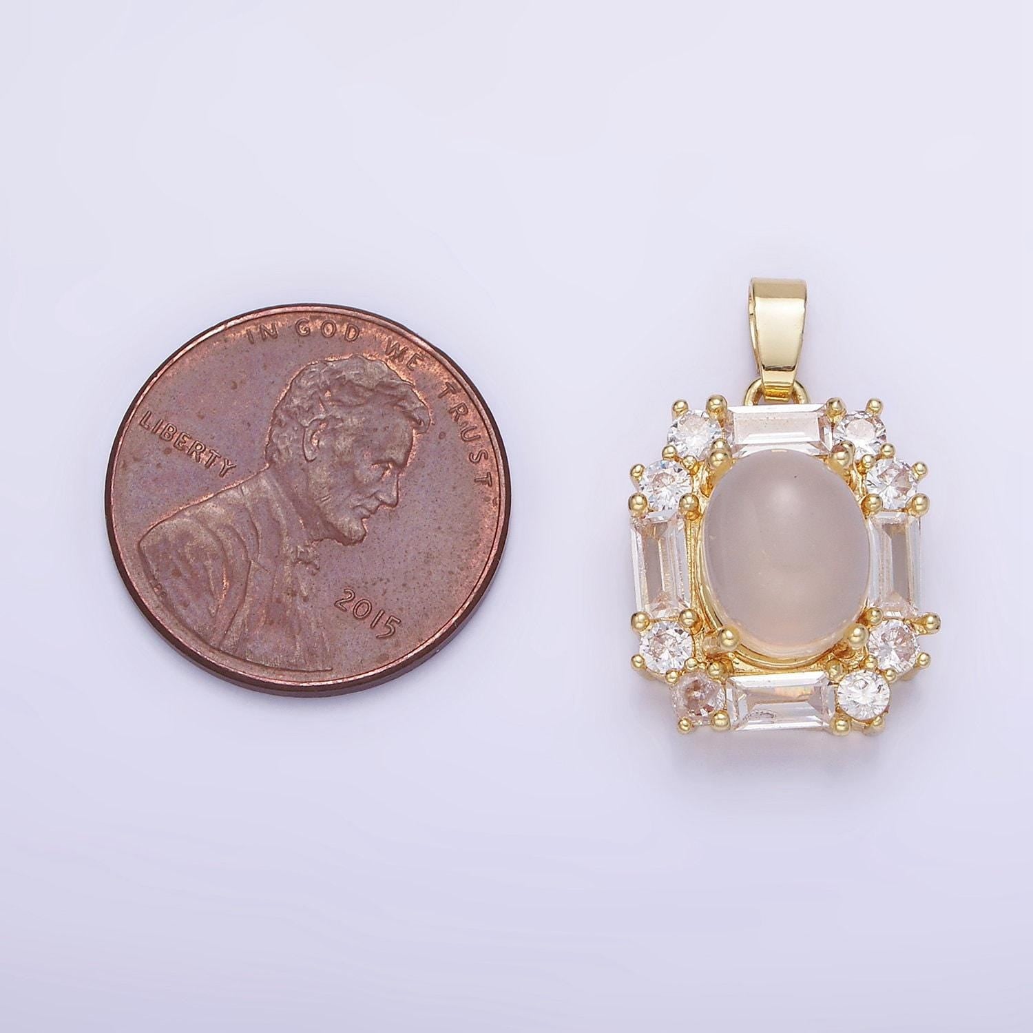 14k gold filled 23mm cz rectangle pendant | aa-1181