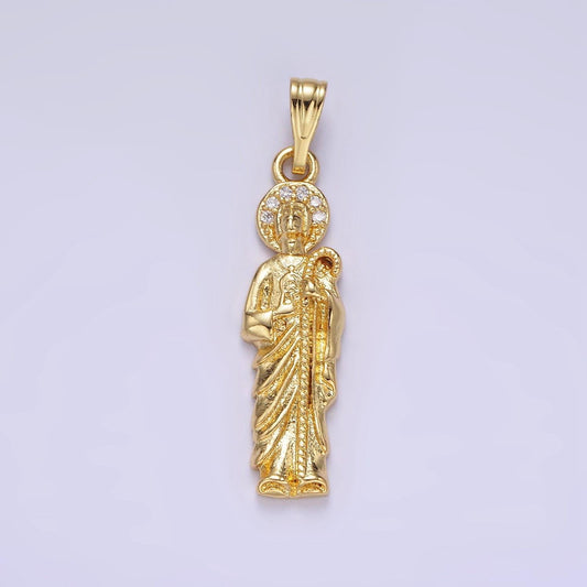 14k gold filled saint jude pendant hope saint judas religious charm necklace catholic jewelry making patron saint of hopeless cause aa1144