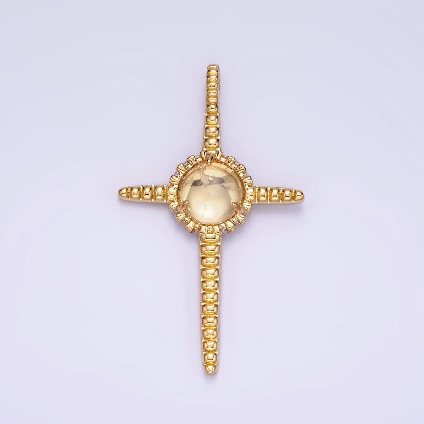 14k gold filled cross with open space pendant 39mm | aa-1132
