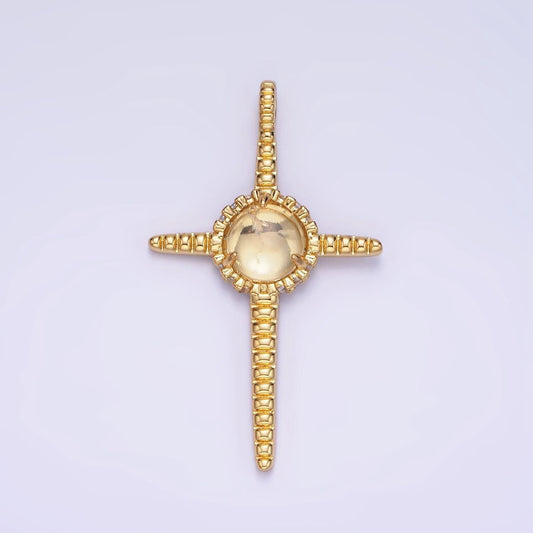 14k gold filled cross with open space pendant 39mm | aa-1132