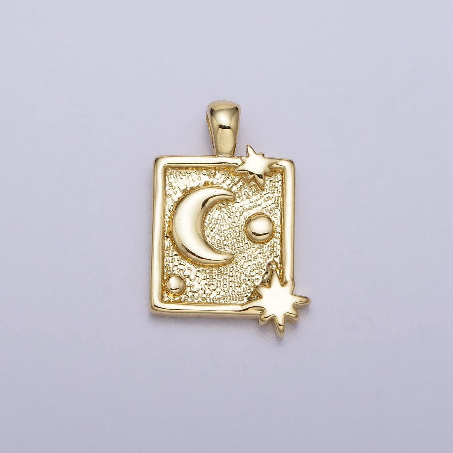 Mini crescent moon charm dangle charm celestial pendant minimalist jewelry inspired gold tag moon charm aa090