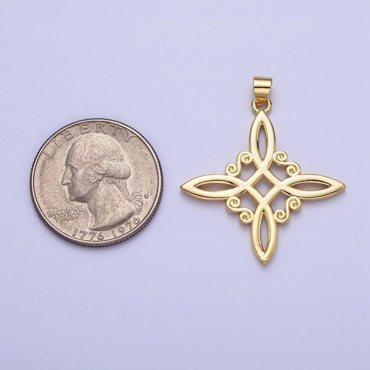 Dainty slim gold celtic irish scottish knot pendant charm eternity love pendant symbol pattern geometric jewelry aa048
