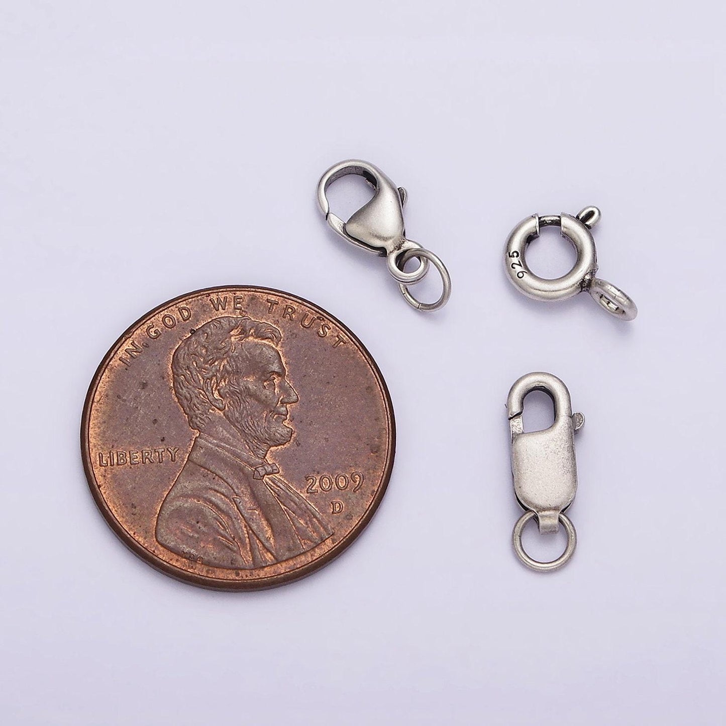 1x 925 sterling silver lobster clasp end clasp supply for jewelry making oxidized silver antique looking clasp sl-295 sl-296 sl-297