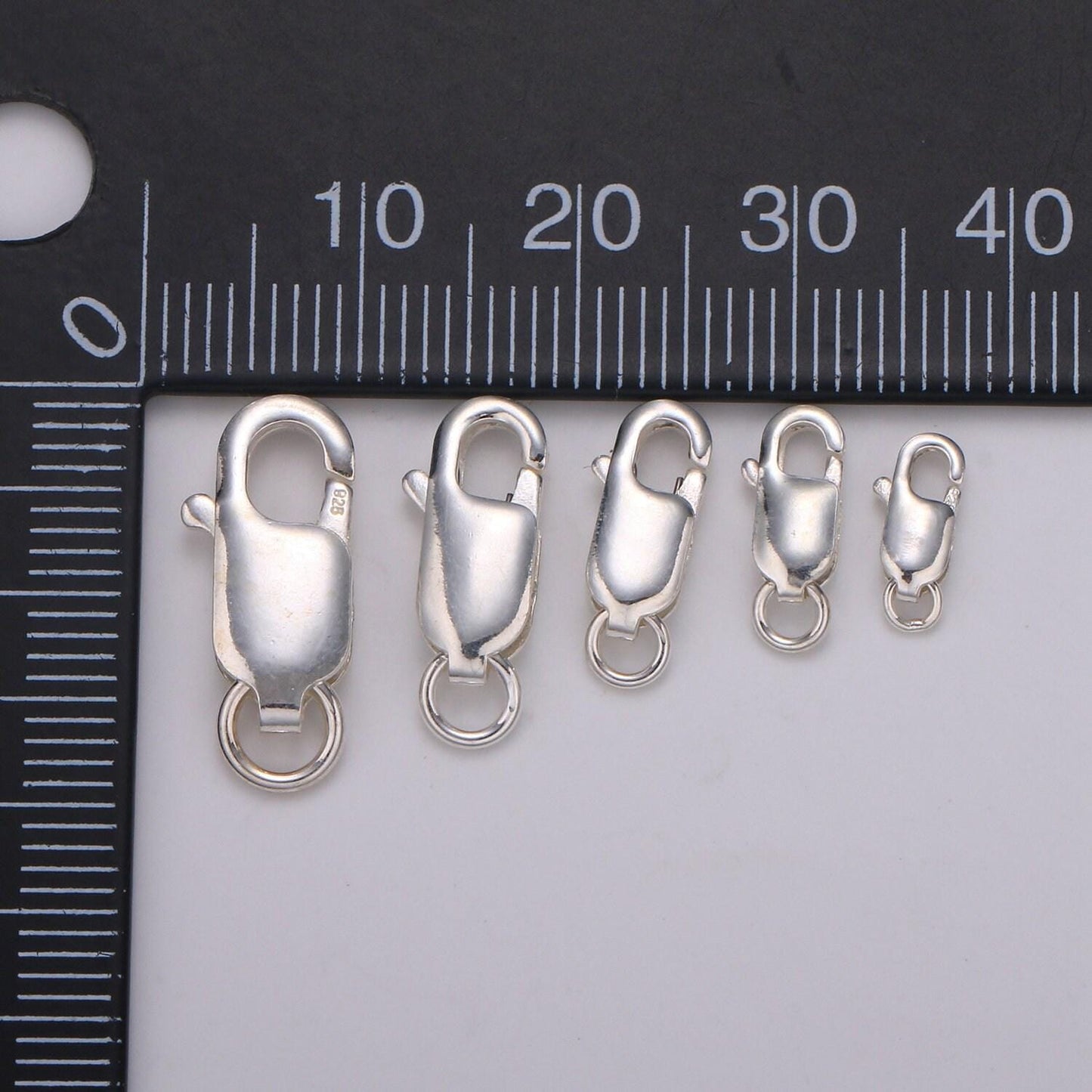 1 pc 925 sterling silver different size available lobster clasp,lobster claw for jewelry making, size optional, sl-239-243