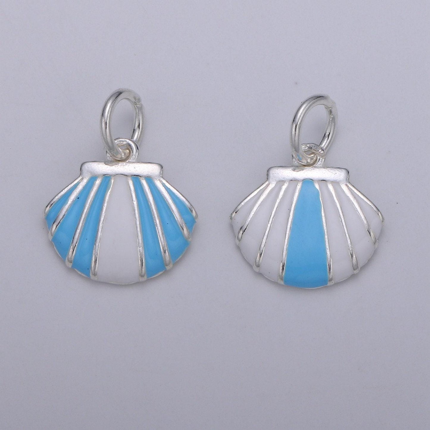 Sterling silver clam necklace pendant s925 silver shell clam charm pendant, silver shell pendant, nautical under the sea jewelry inspired