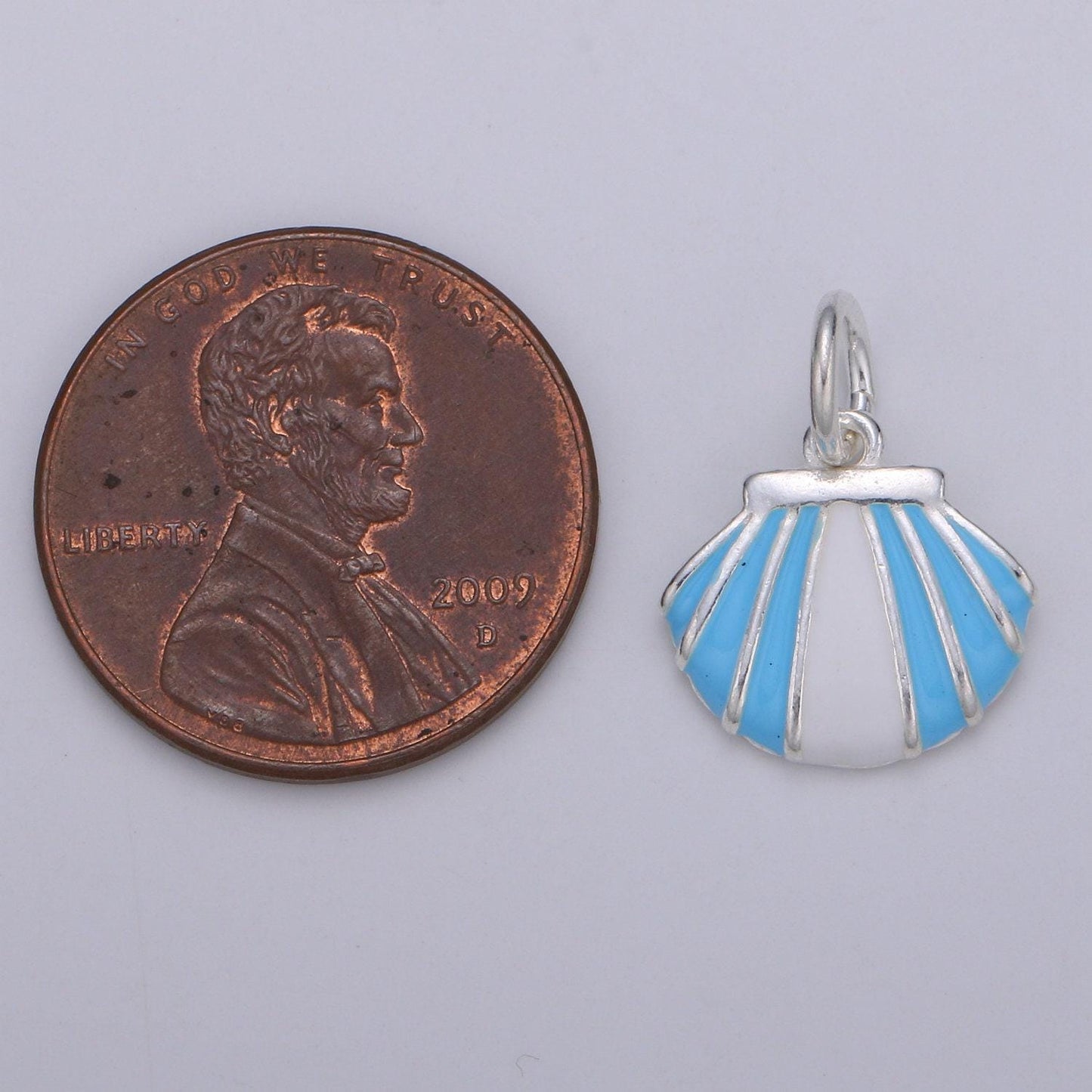 Sterling silver clam necklace pendant s925 silver shell clam charm pendant, silver shell pendant, nautical under the sea jewelry inspired