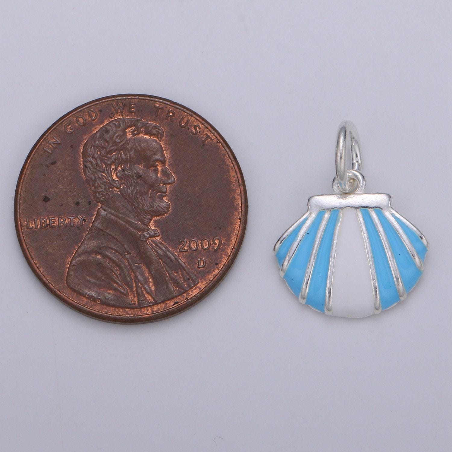 Sterling silver clam necklace pendant s925 silver shell clam charm pendant, silver shell pendant, nautical under the sea jewelry inspired