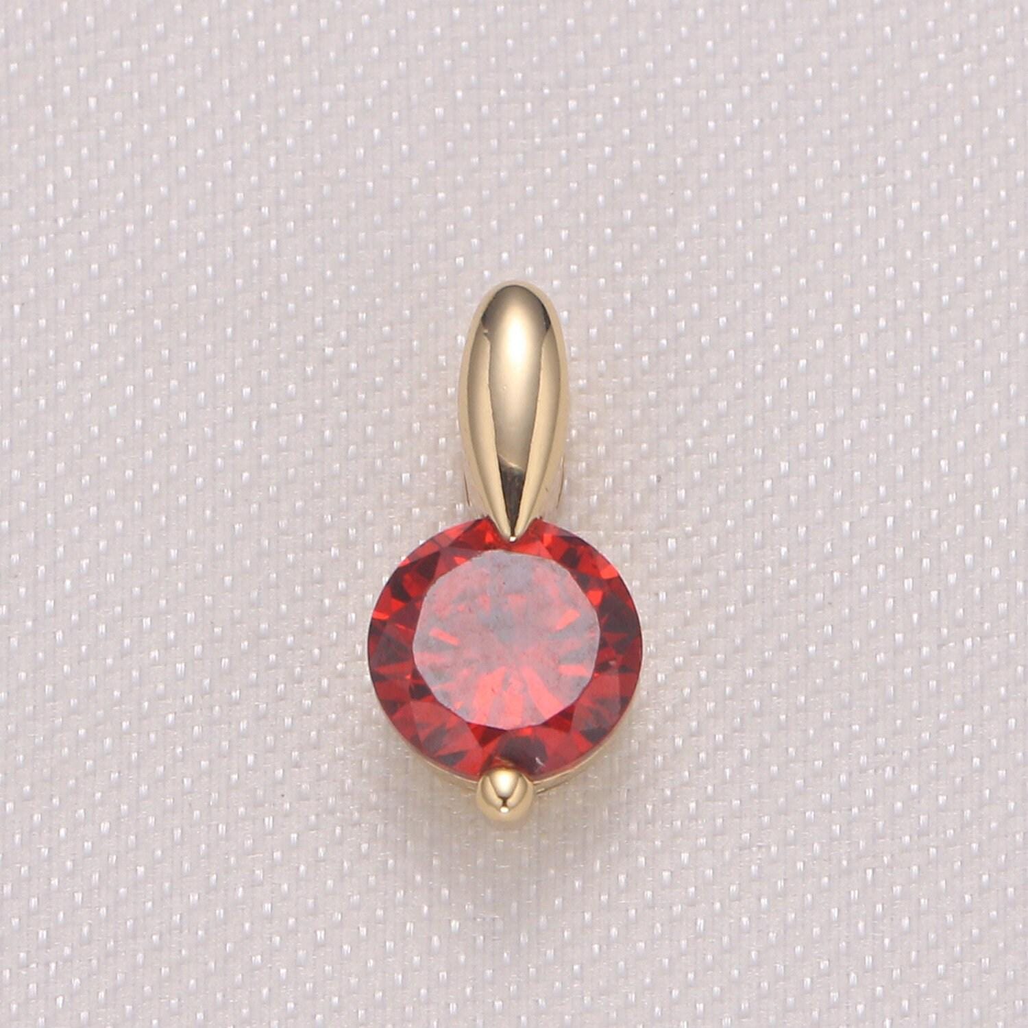 1x mini solitaire cz charm, crown pendant, clear micro cz pave round circle charm, 11x5mm, jewelry findings -984, 985