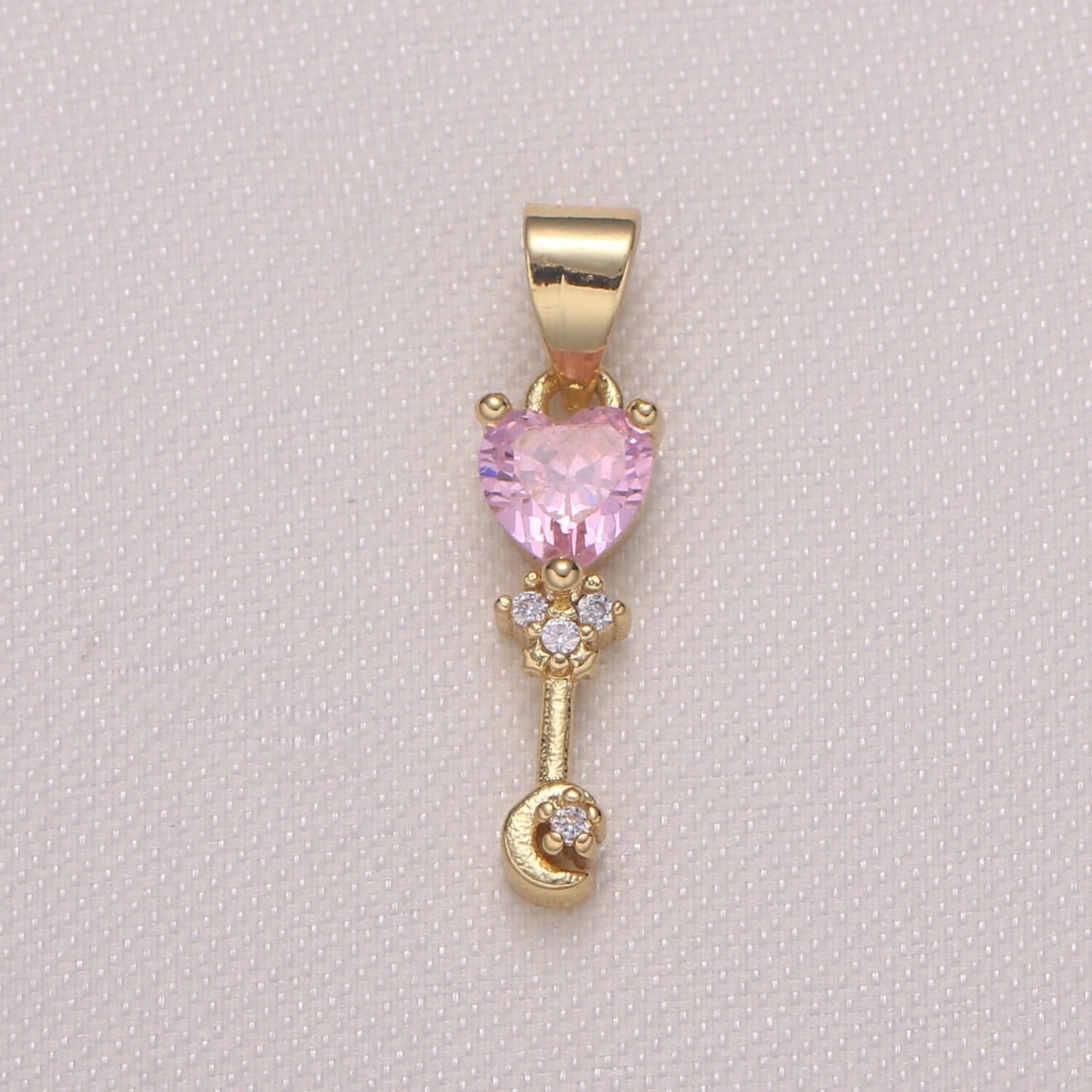 Heart moon star charms dainty celestial charm pendant for diy jewelry making accessaries micro pave crescent moon charm,-407,-588,-917