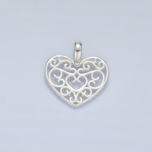 Mini silver heart charm for coquette girl jewelry bracelet earring necklace component add on charm s925 sterling silver finding sl507