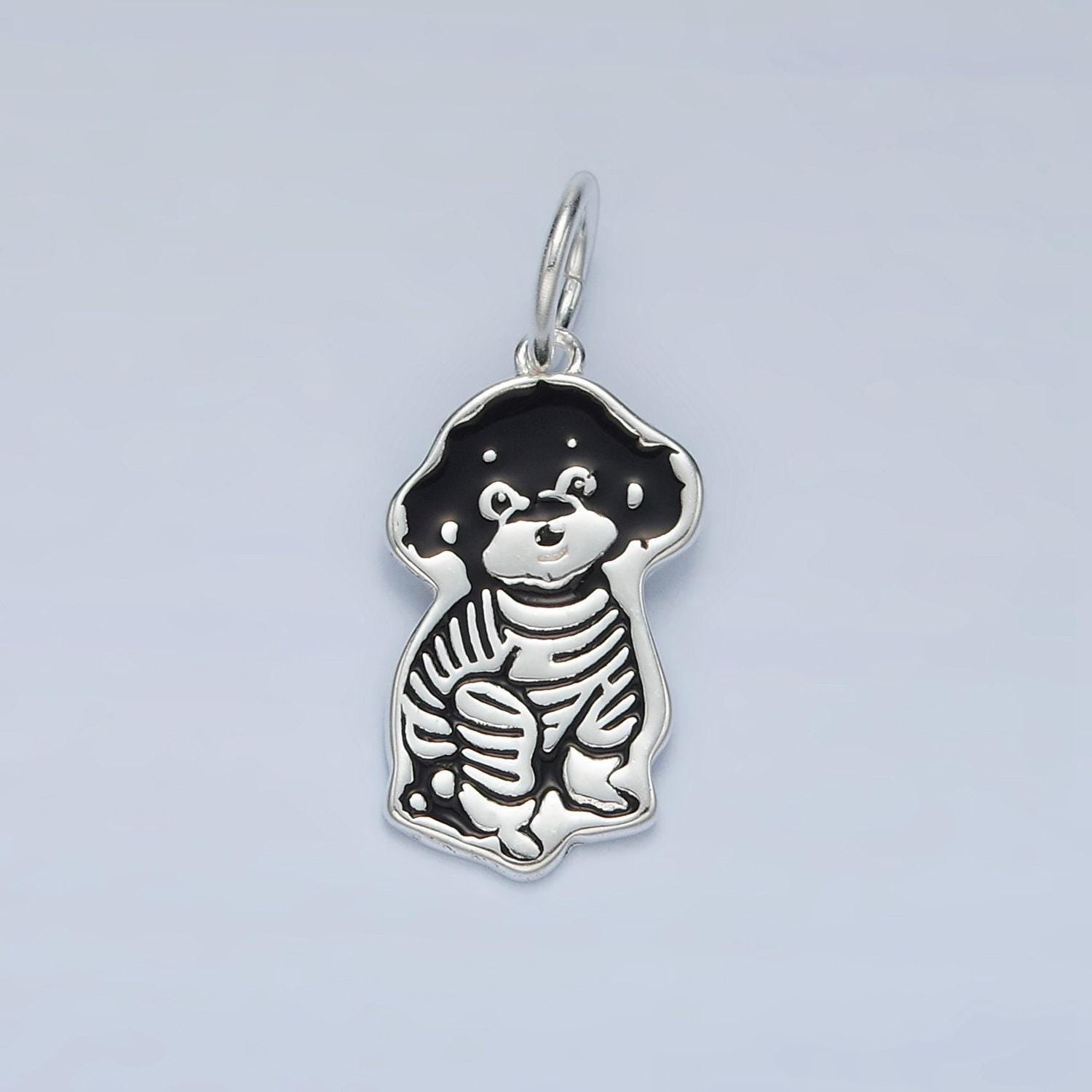 S925 sterling silver pet dog charm cute puppy pendant | sl502