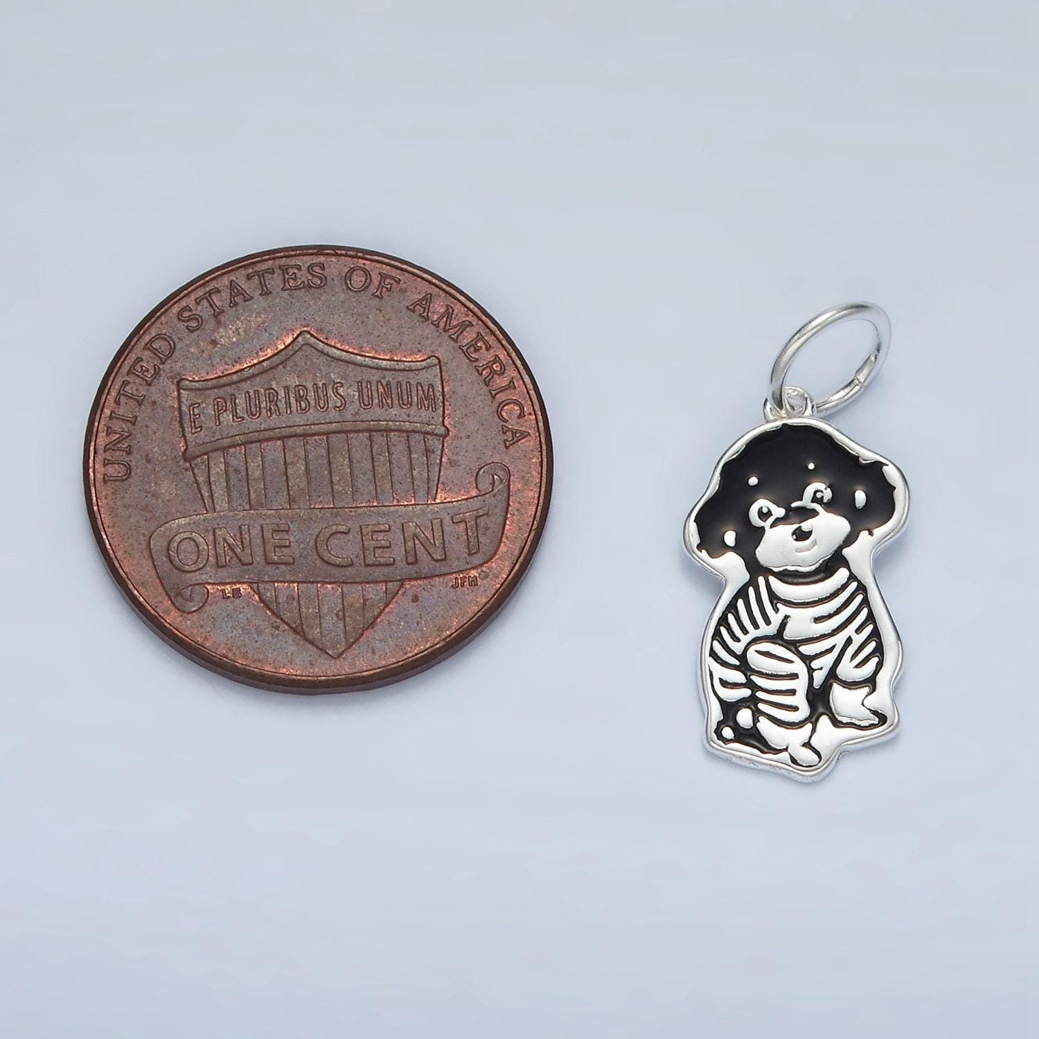 S925 sterling silver pet dog charm cute puppy pendant | sl502