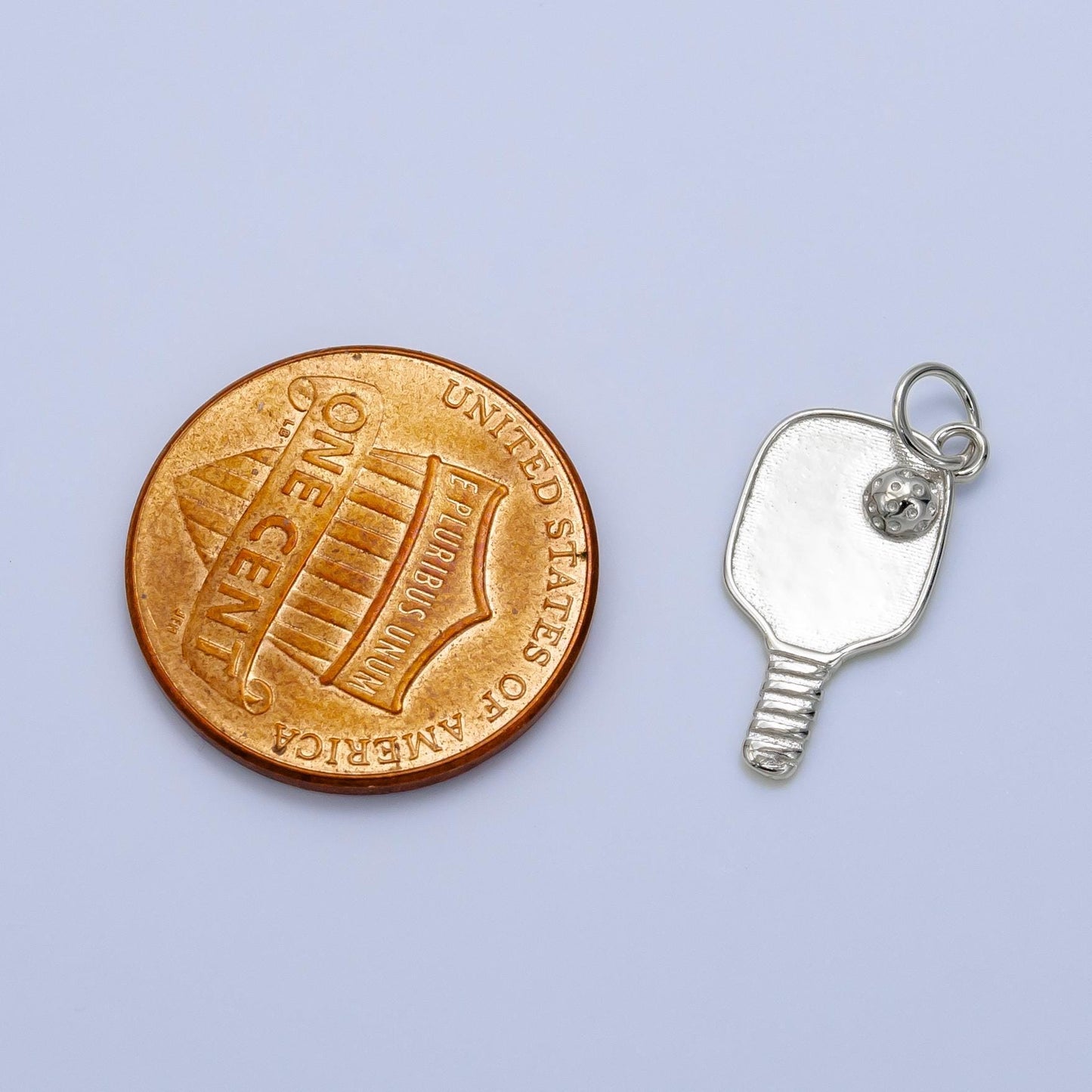 Dainty pickle ball charm in 925 sterling silver pendant sports paddle pendant sl-497