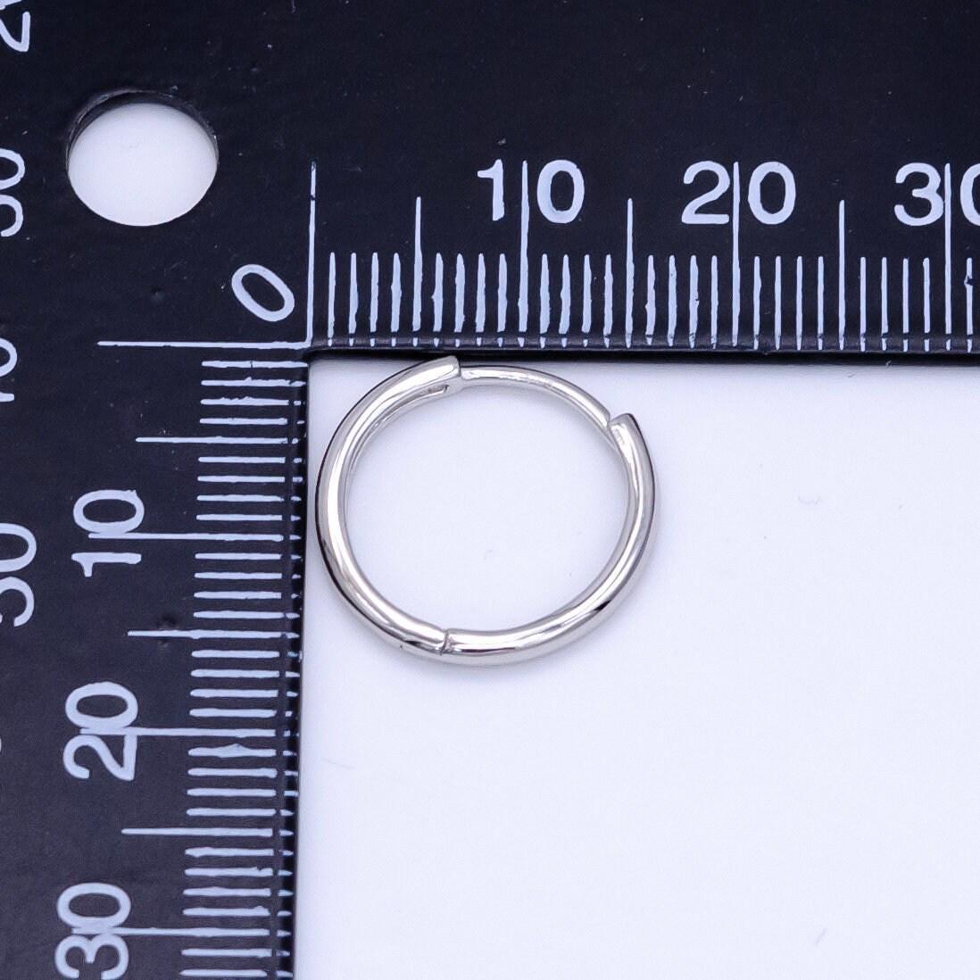 Minimalist sterling silver hoop earrings 15.5mm classic hoop earrings lightweight stackable earrings mother day gift idea sl-495