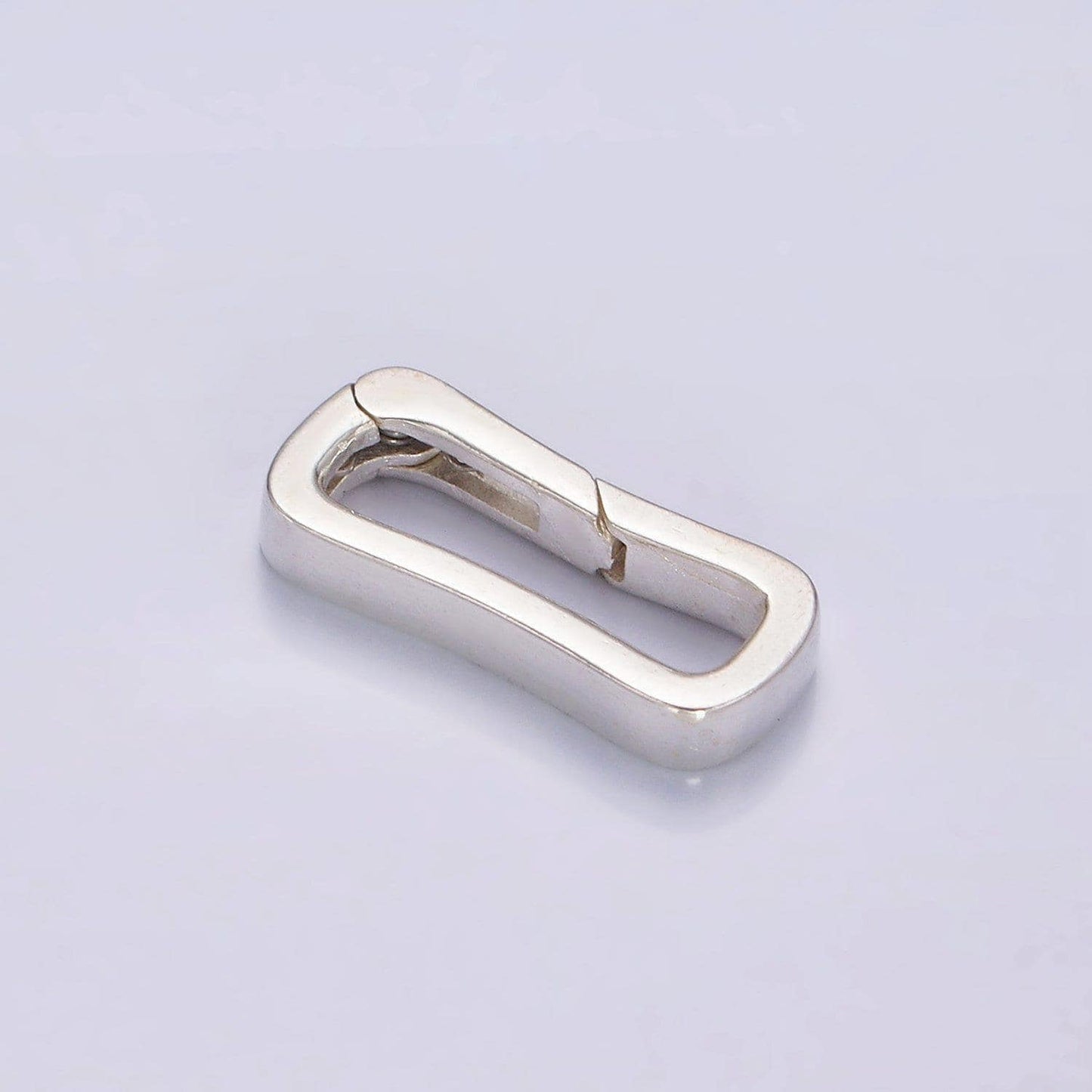S925 sterling silver push in oval clasp for charm holder clasp pendants, 15.8 x 7.1mm, clasp enhancer necklace component sl-473