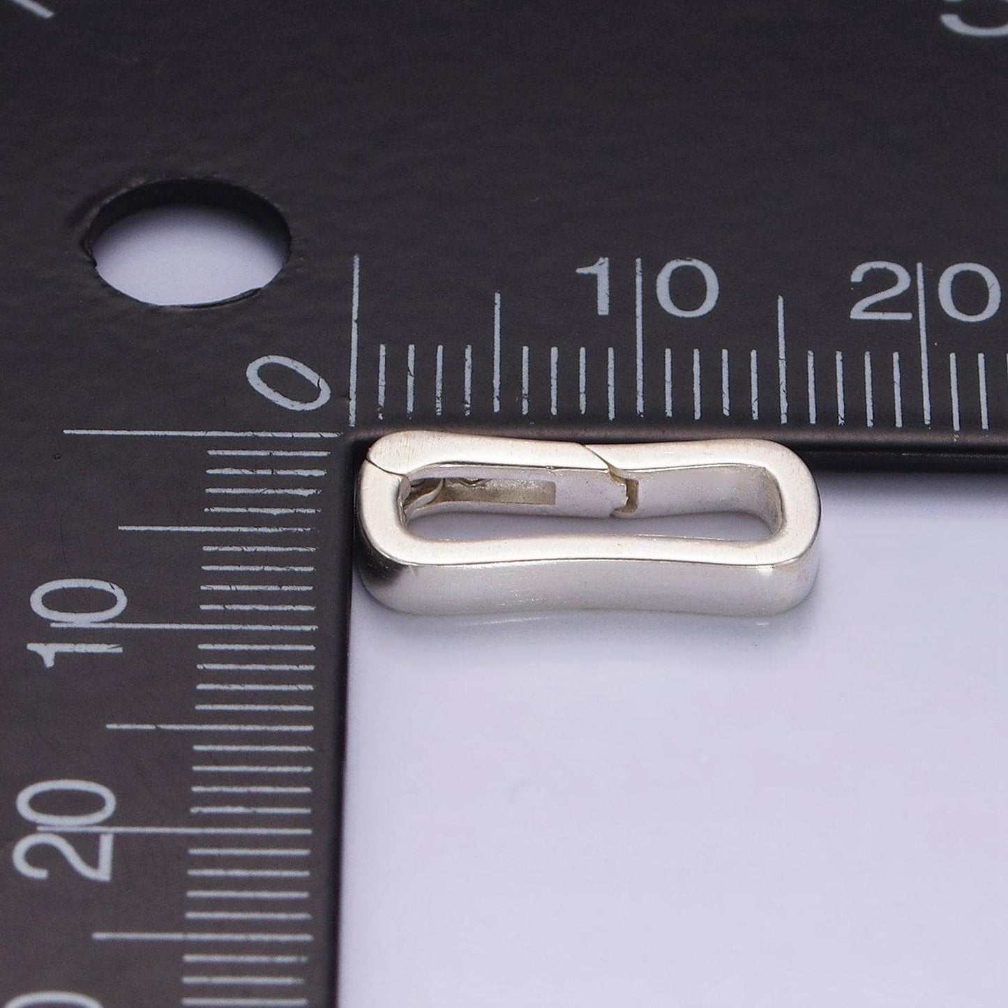 S925 sterling silver push in oval clasp for charm holder clasp pendants, 15.8 x 7.1mm, clasp enhancer necklace component sl-473