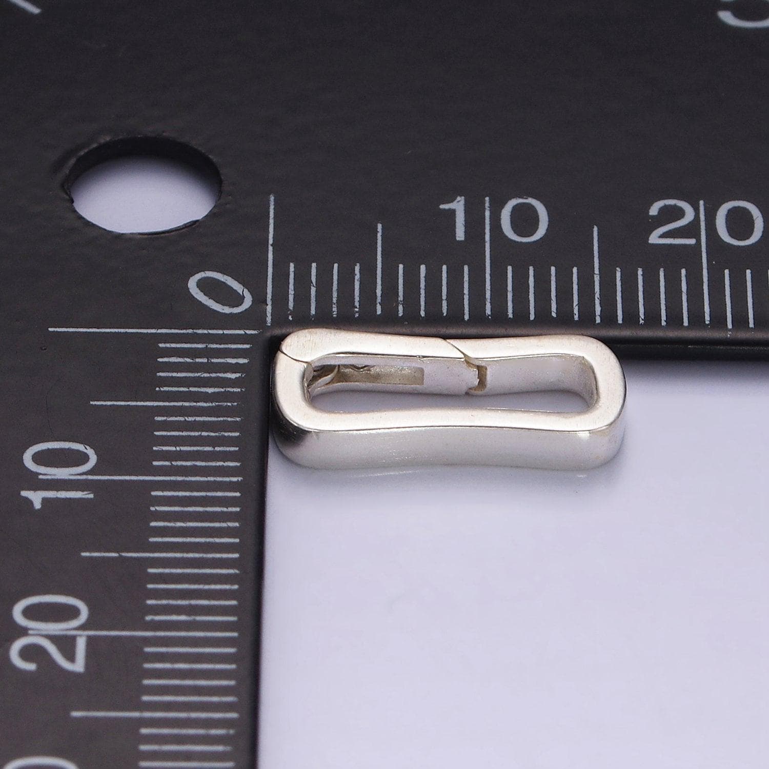 S925 sterling silver push in oval clasp for charm holder clasp pendants, 15.8 x 7.1mm, clasp enhancer necklace component sl-473