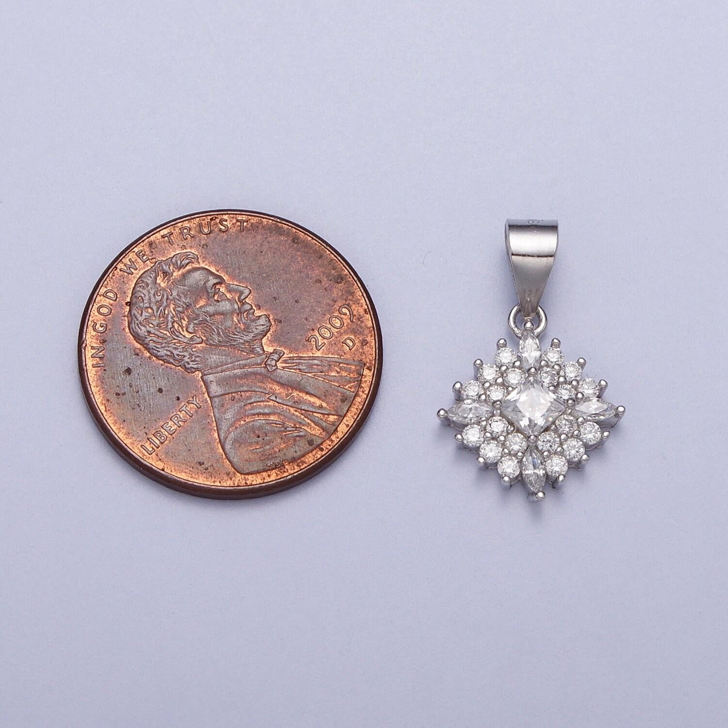 S925 sterling silver snow pendant micro pave snowflake charm for winter collection dainty cubic pendant dangle charm for necklace bracelet