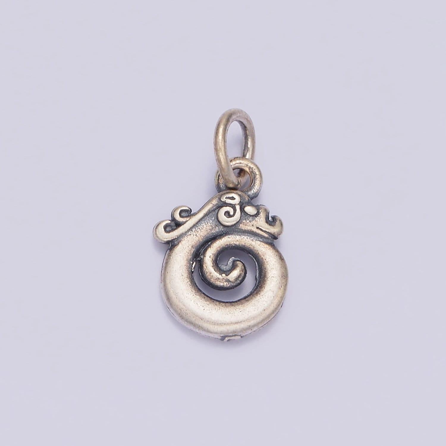 Mini s925 sterling silver dragon charm chinese zodiac charm sl-368