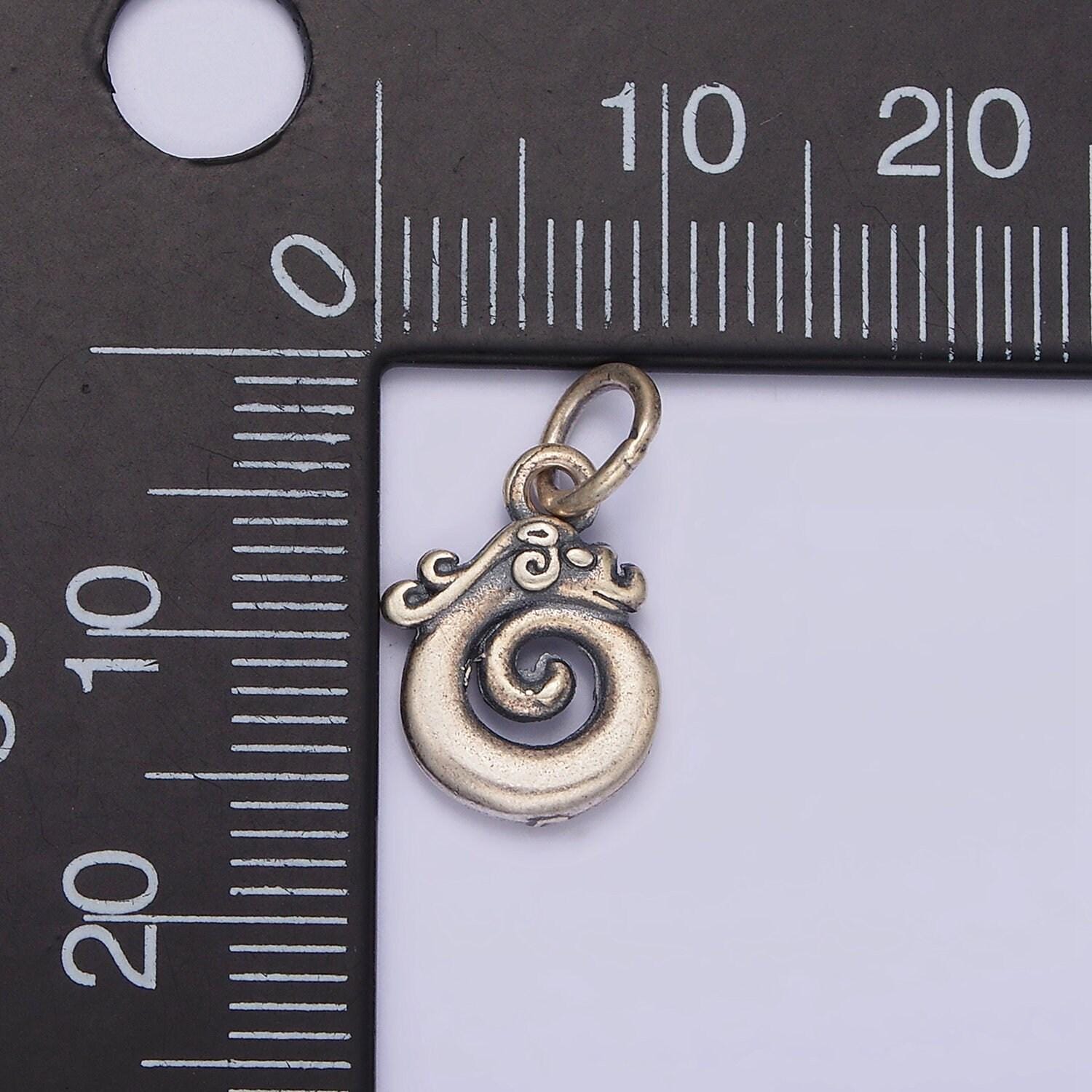 Mini s925 sterling silver dragon charm chinese zodiac charm sl-368
