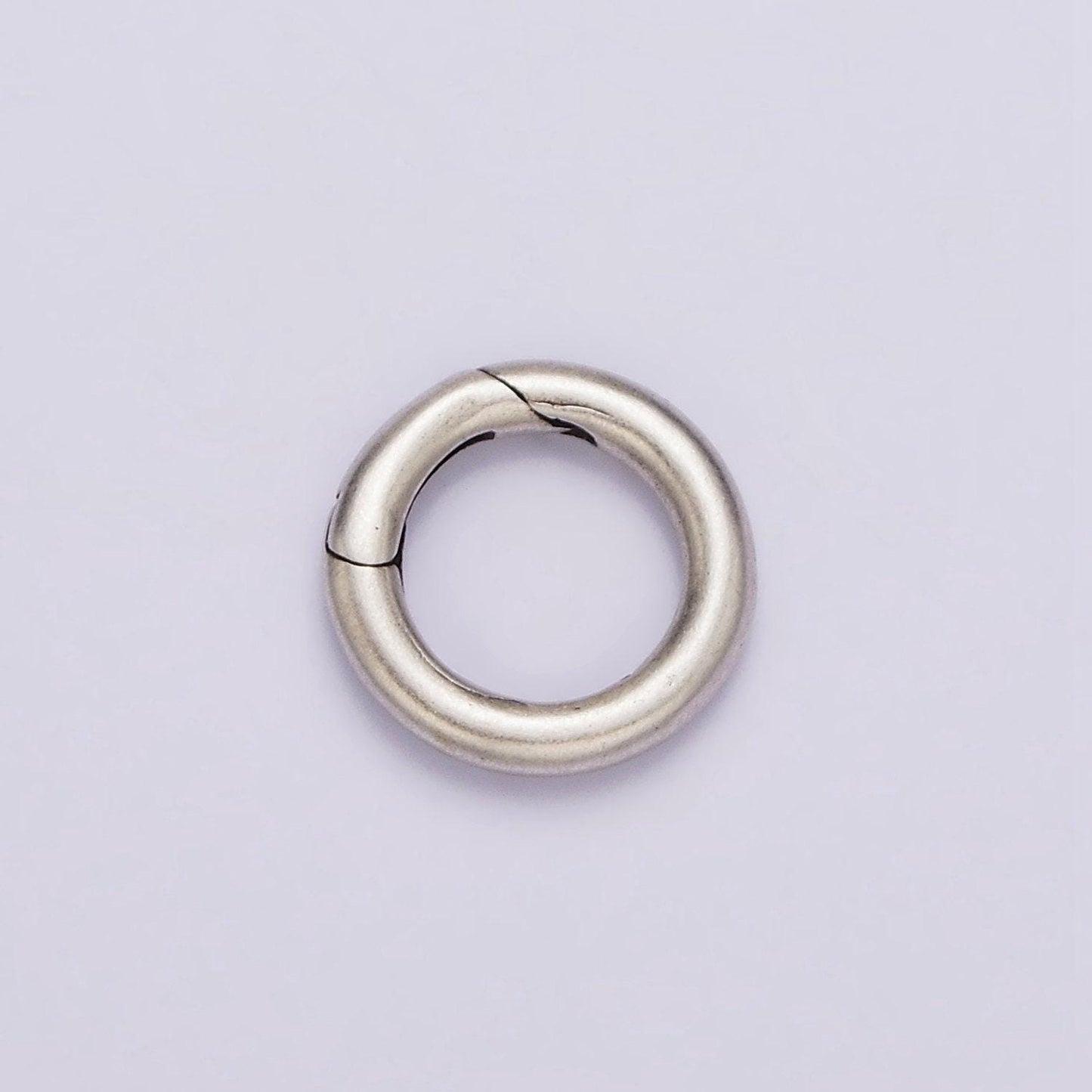 Dainty sterling silver hinged round push gate ring clasp charm pendants interchangeable connectors sl-310