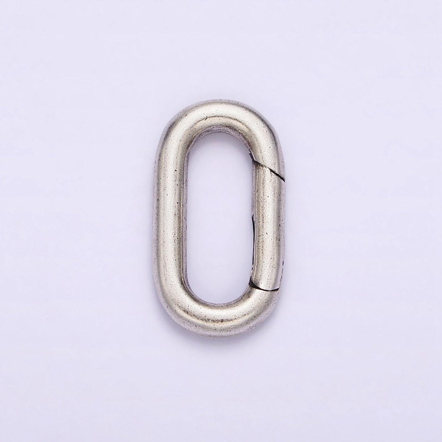 S925 sterling silver hinged oval push gate ring clasp charm pendants interchangeable connectors sl-306