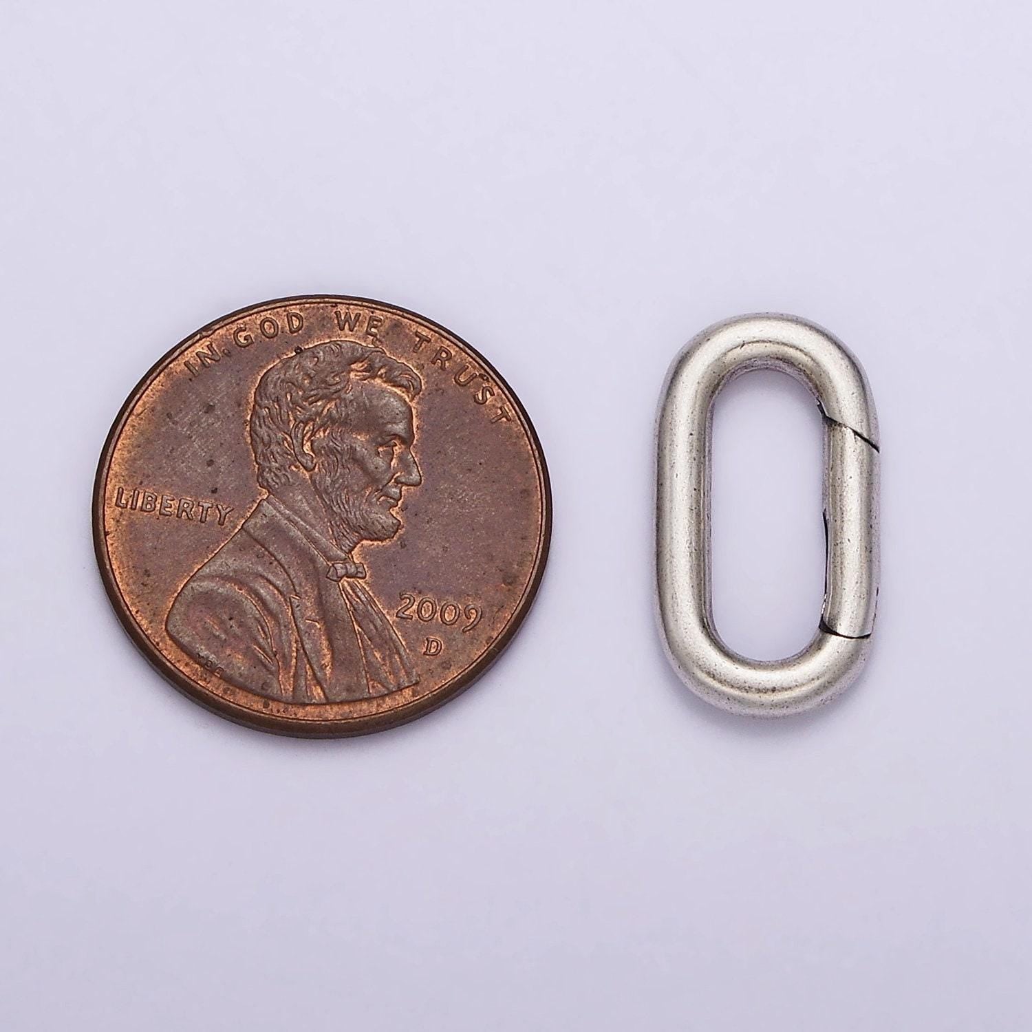 S925 sterling silver hinged oval push gate ring clasp charm pendants interchangeable connectors sl-306