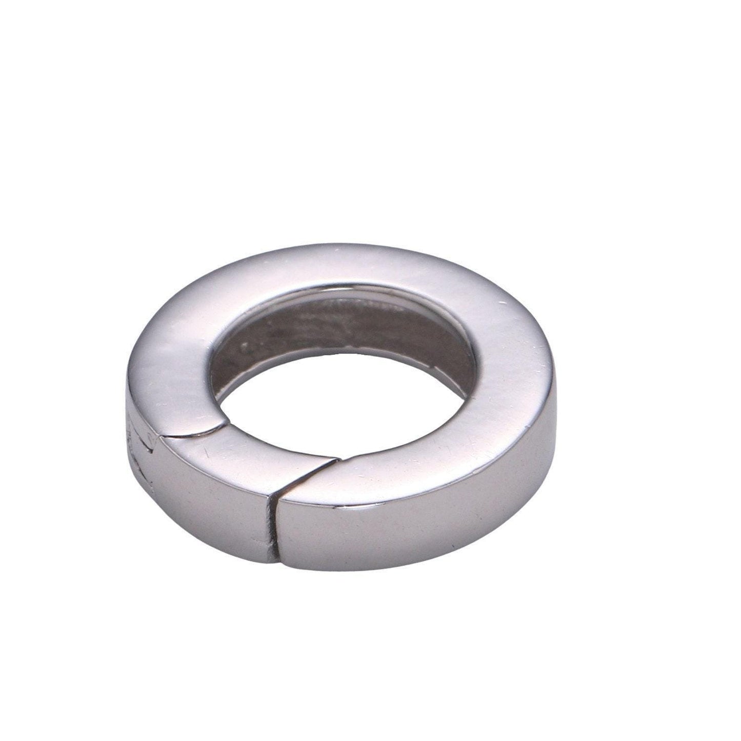 1 pc 925 sterling silver spring gate ring, 13.7mm push gate ring, charm holder clasp for connector, wristlet holder