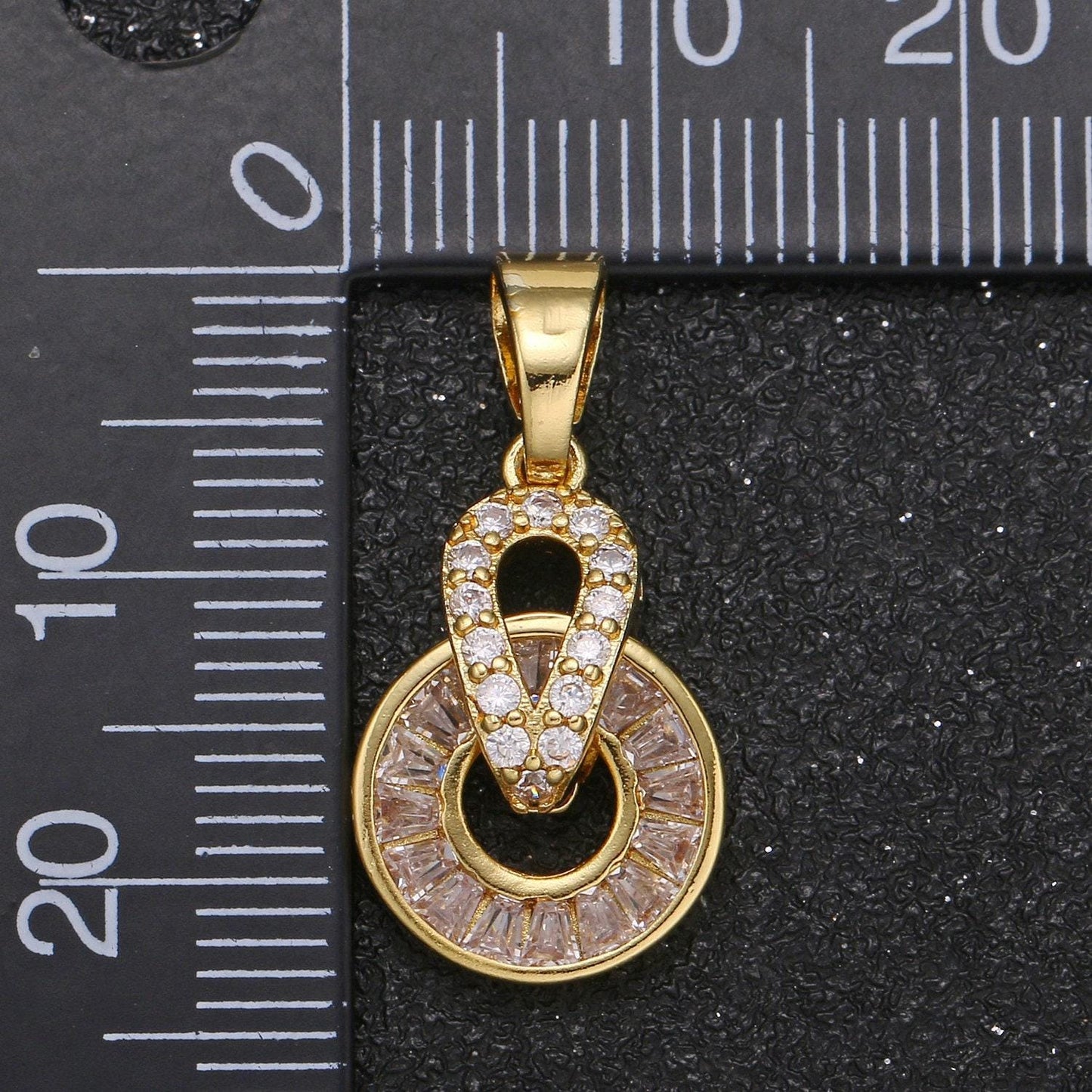 1pc gold micro pave cz wheel of fortune charm,love micro pave cz pendant, charm pendant, baguette jewelry, -703