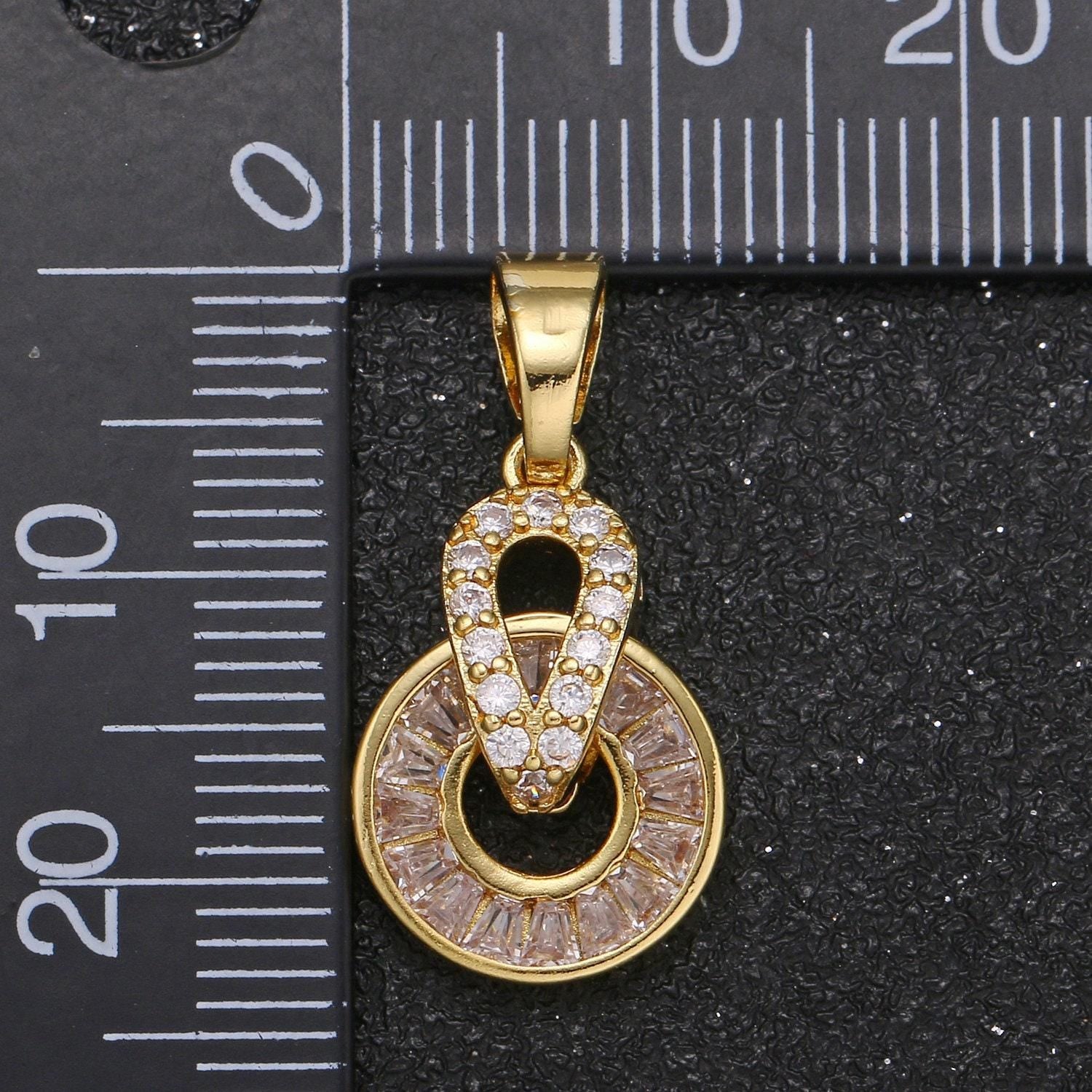 1pc gold micro pave cz wheel of fortune charm,love micro pave cz pendant, charm pendant, baguette jewelry, -703