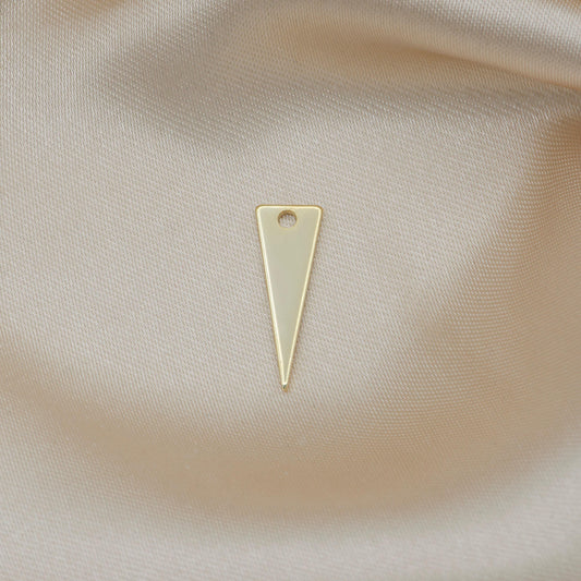 1pc triangle gold peg charm, spear pendant charm, charm for diy jewelry, -322
