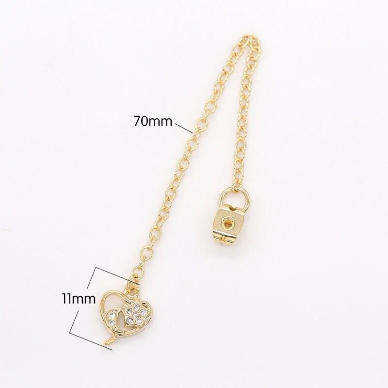 1 pair cubic heart drop ear back 70mm long 1mm thick earring back stopper for earring making components diy jewelry findings wholesale -832