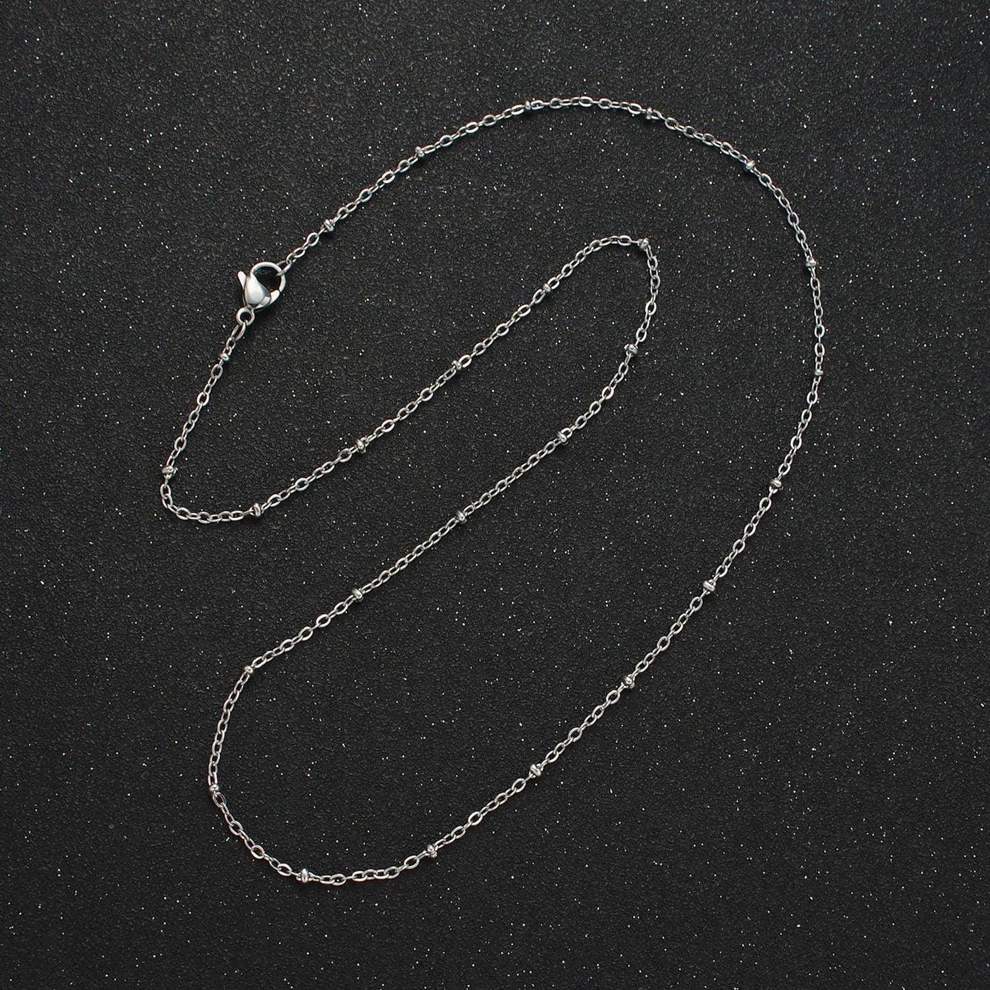 20 inch satellite cable chain stainless steel necklace in gold & silver | wa-2610 wa-2611