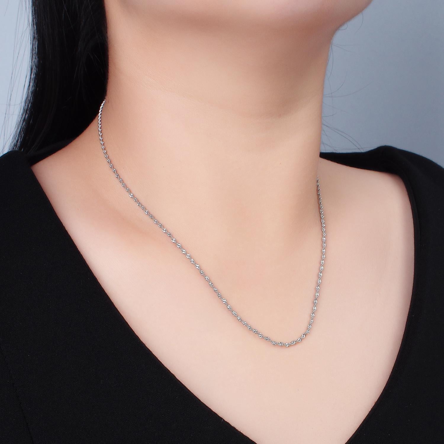 18 inch singapore chain stainless steel necklace in gold & silver | wa-2600 wa-2601