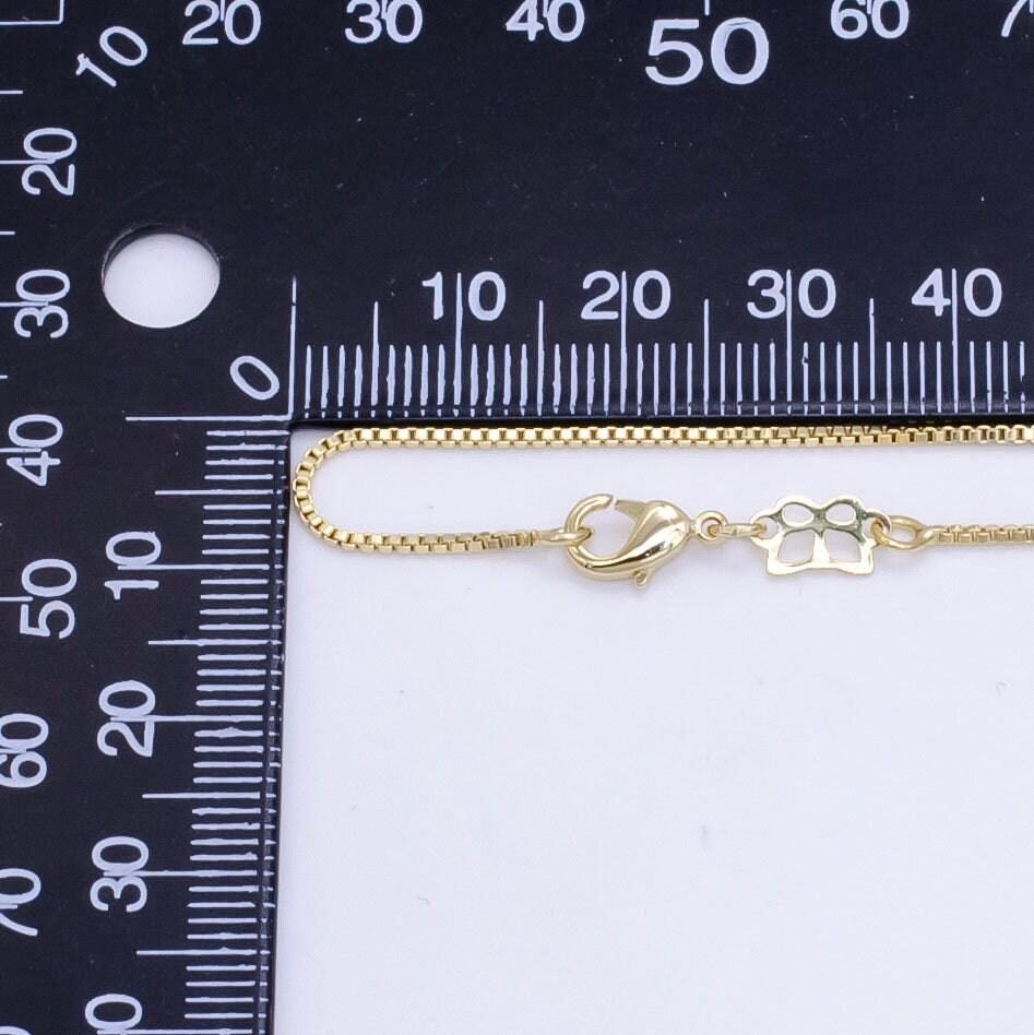 Dainty 14k gold filled box chain necklace delicate 18 inch layering chain necklace for minimalist jewelry inspired wa2513