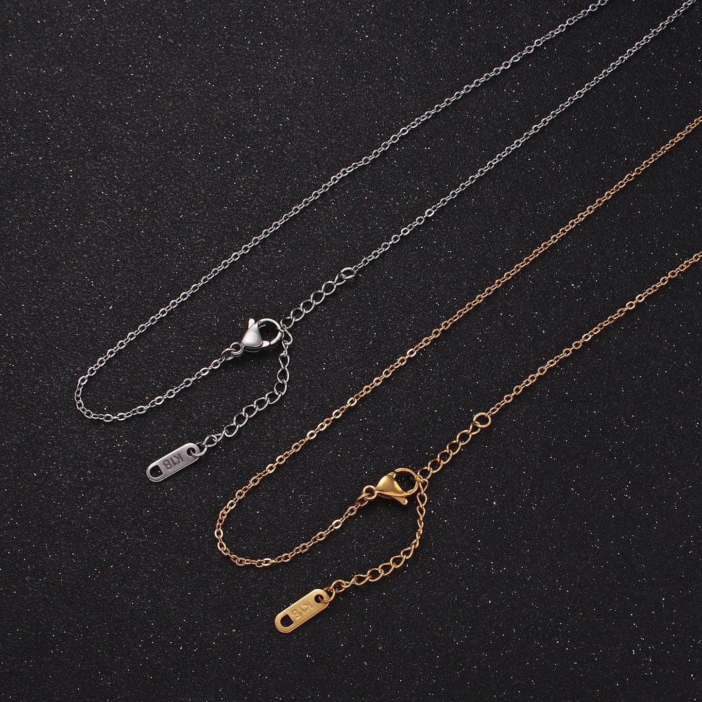 Dainty gold stainless steel 1.2mm cable chain 18 inch layering minimalist necklace with extender | wa-2476