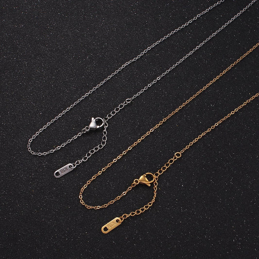 Dainty gold stainless steel 1.2mm cable chain 18 inch layering minimalist necklace with extender | wa-2476