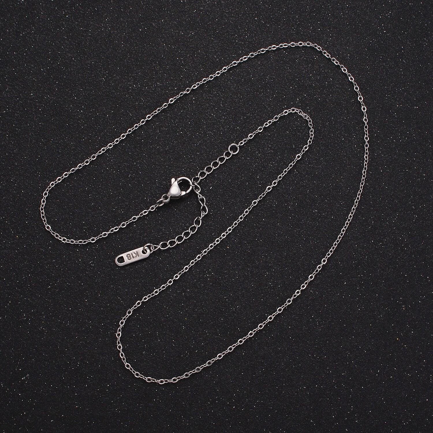Dainty gold stainless steel 1.2mm cable chain 18 inch layering minimalist necklace with extender | wa-2476