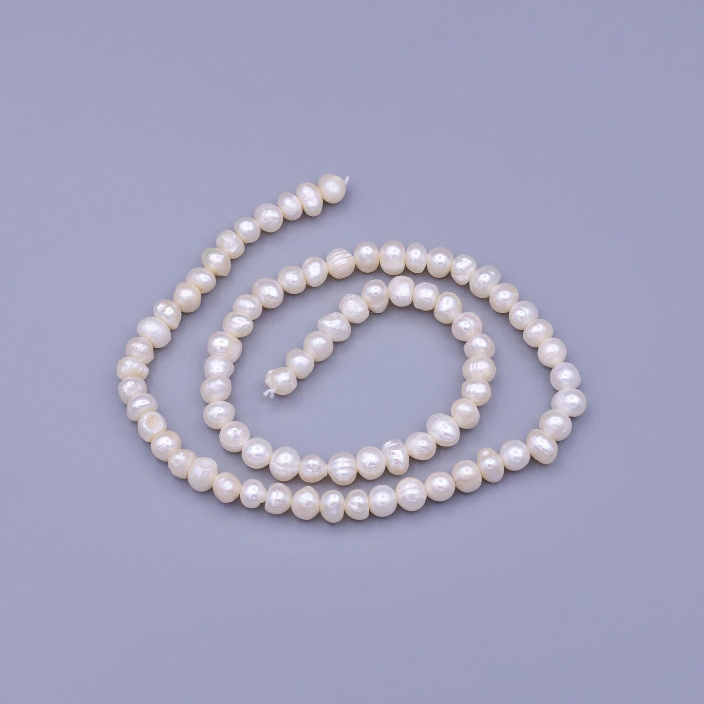 Small seed freshwater pearl, loose beads pearls strand potato genuine culture pearl beads 5.5 - 6mm pearl wholesale wa1671