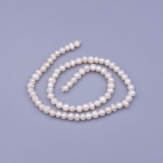 Small seed freshwater pearl, loose beads pearls strand potato genuine culture pearl beads 5.5 - 6mm pearl wholesale wa1671
