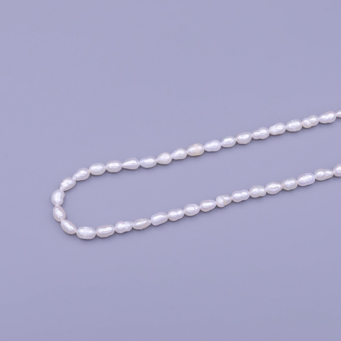 Grade aaa high quality natural freshwater baroque seed nugget keshi pearl beads - white approx. 4mm length full strand, wa-1662