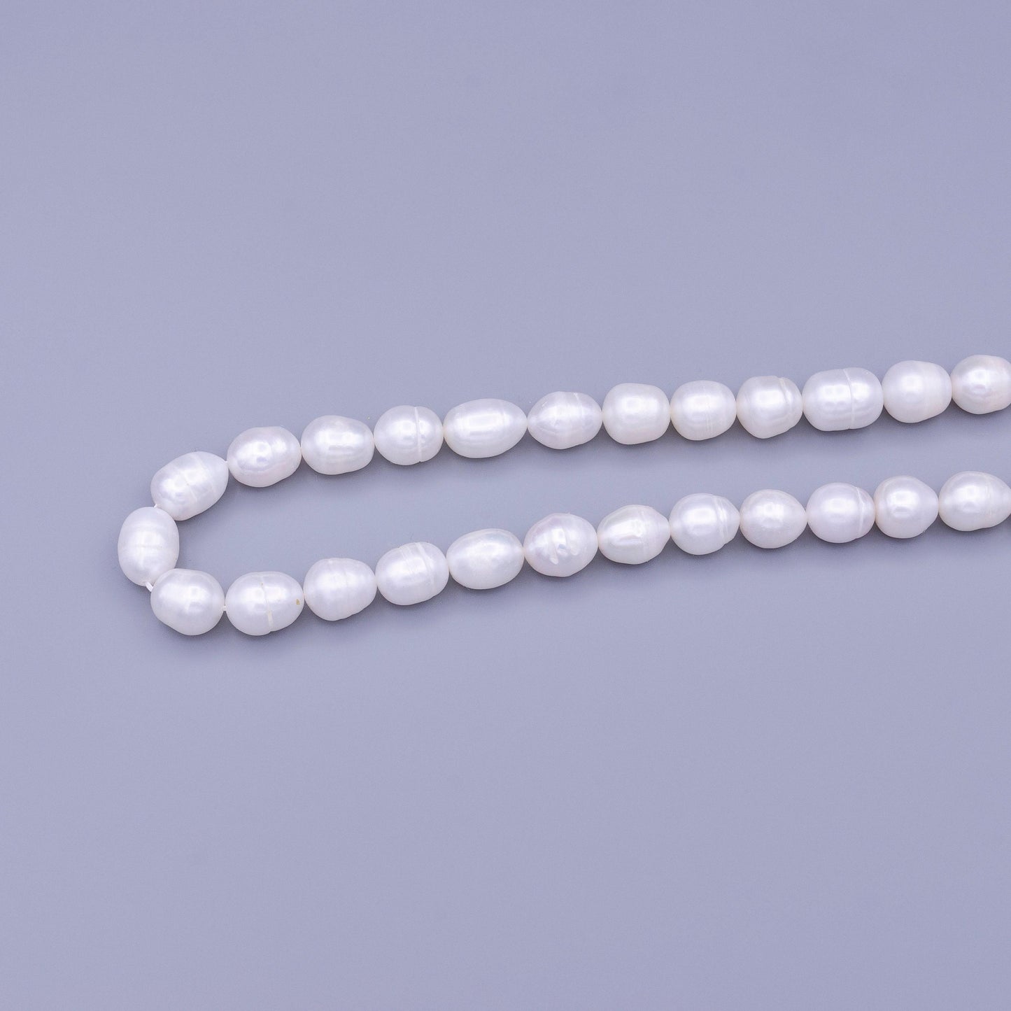 9.7mm potato nugget pearl aaa quality round freshwater pearl loos by strand wholesale pearl beads for jewelry making supply wa-1661