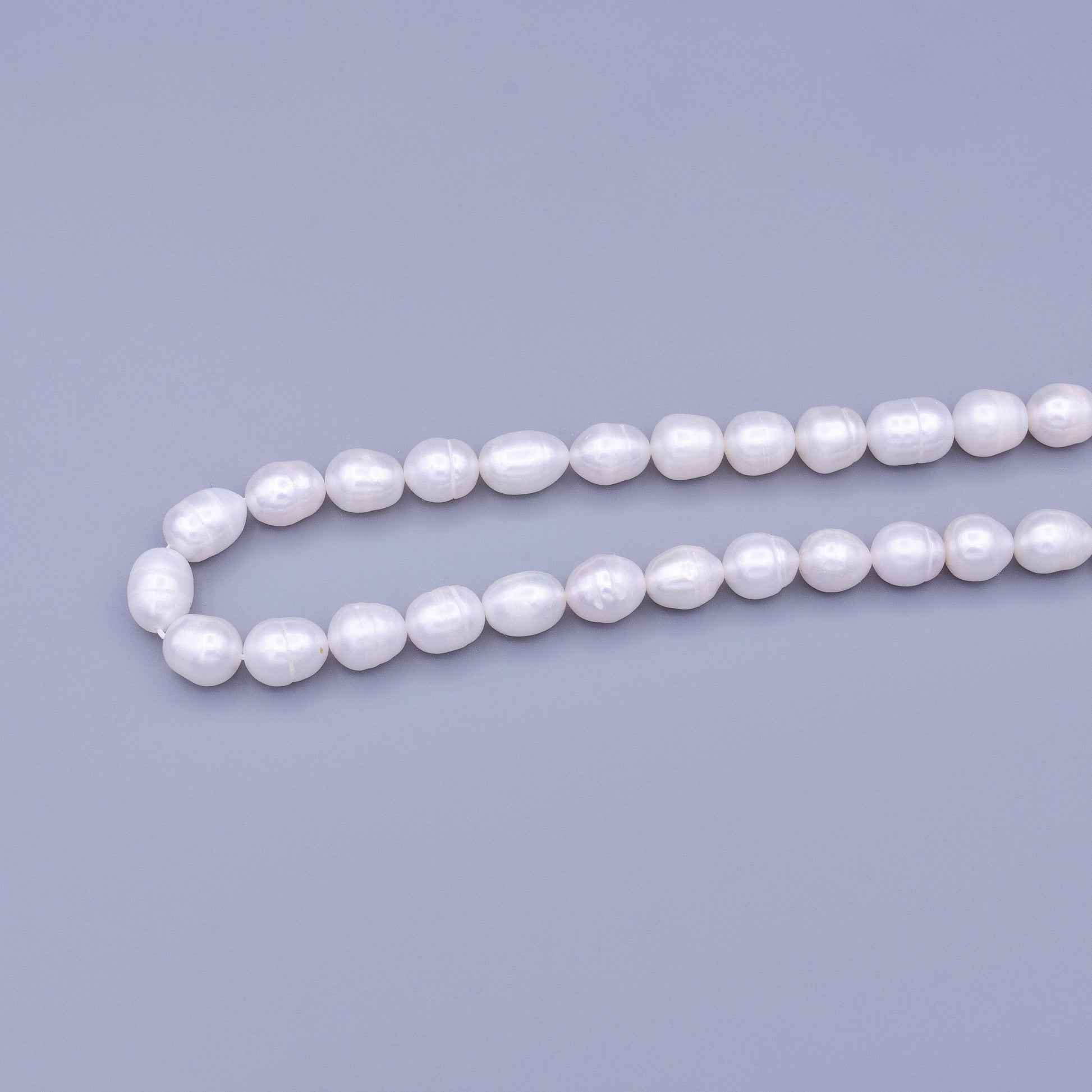 9.7mm potato nugget pearl aaa quality round freshwater pearl loos by strand wholesale pearl beads for jewelry making supply wa-1661