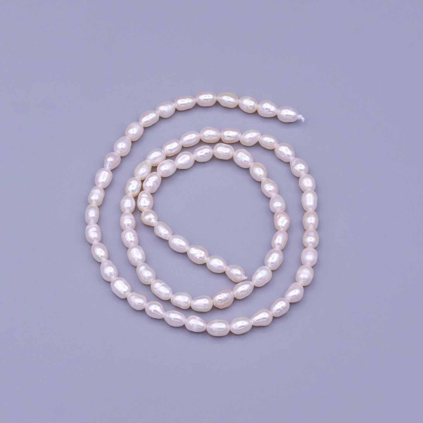 3.8mm white potato freshwater pearls, seed pearl, small size pearl, genuine pearl bead strand supply for jewelry making - wa-1663