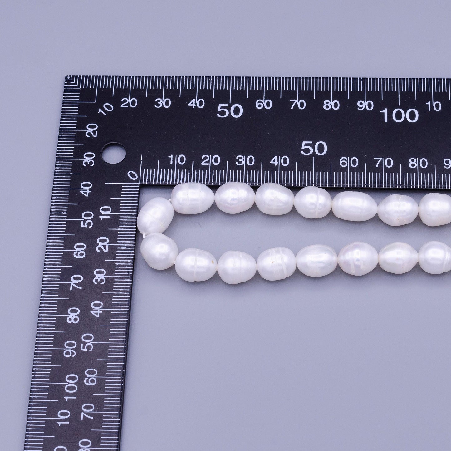 9.7mm potato nugget pearl aaa quality round freshwater pearl loos by strand wholesale pearl beads for jewelry making supply wa-1661
